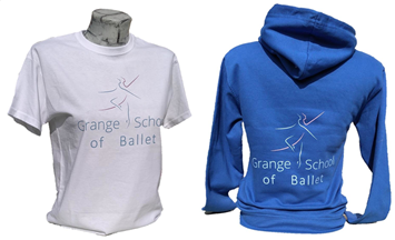 Grange Ballet Tee Shirt and back of Hoodie